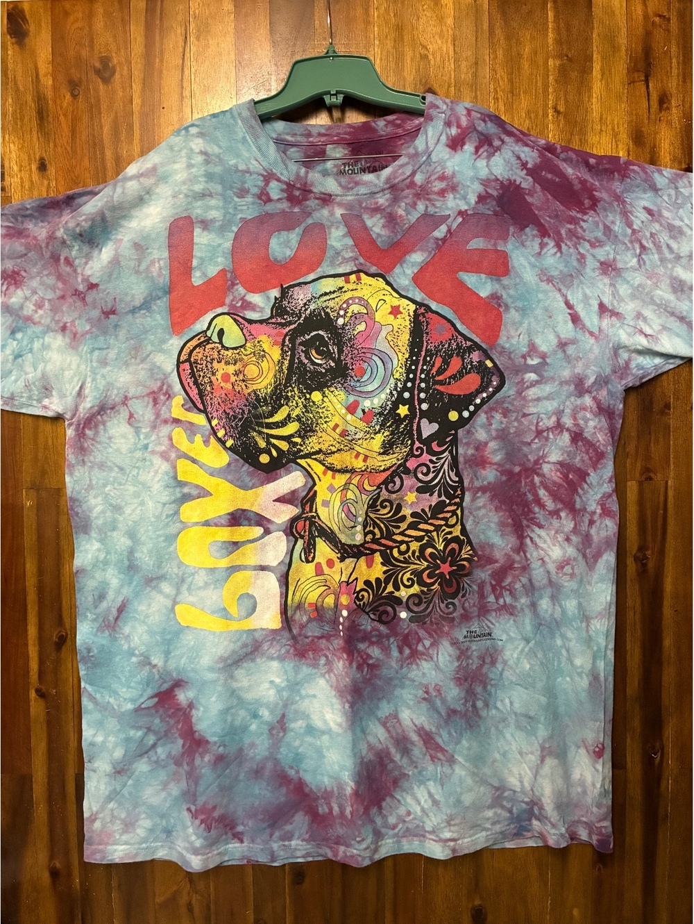 The Mountain Boxer Dog Tie Dye Graphic T Shirt USA Dyed 3XL Y2K Boho